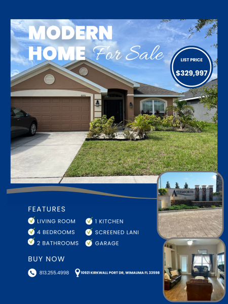 Blue White Elegant Concept Home For Sale Poster.png Blue White Elegant Concept Home For Sale Poster.png